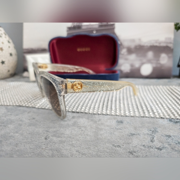 GUCCI Acetate Glitter Sunglasses Full Inclusion - Picture 4 of 11